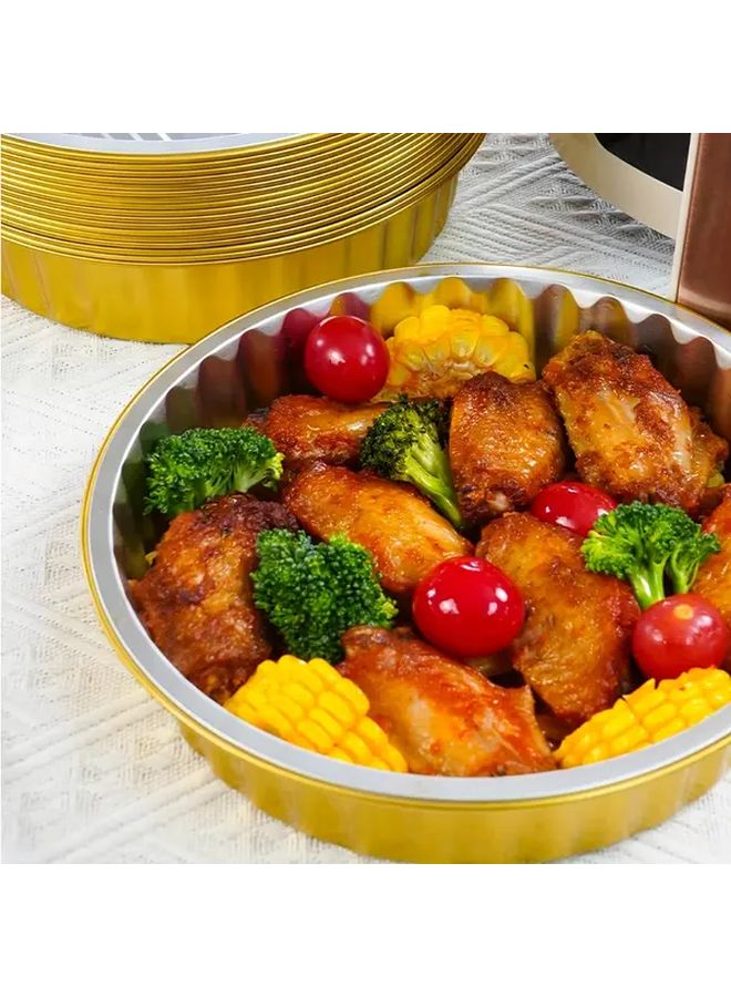 8 Pack 31oz Heavy Duty Aluminum Foil Pans with Lids for Air Fryer Baking Camping - Image 2